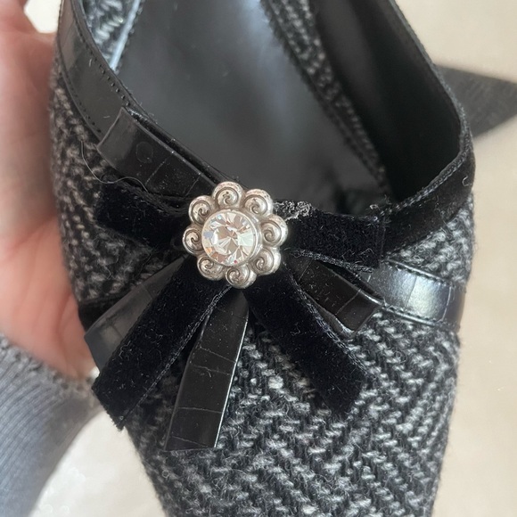 y2k Brighton Tweed Embellished Kitten Heel Mules ✨ - Picture 5 of 10